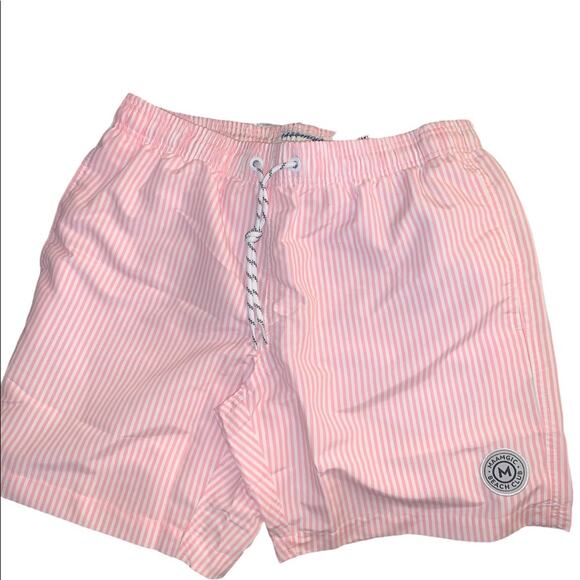 Maamgic Men’s Swim Trunks. Pink White. Small - Picture 1 of 11